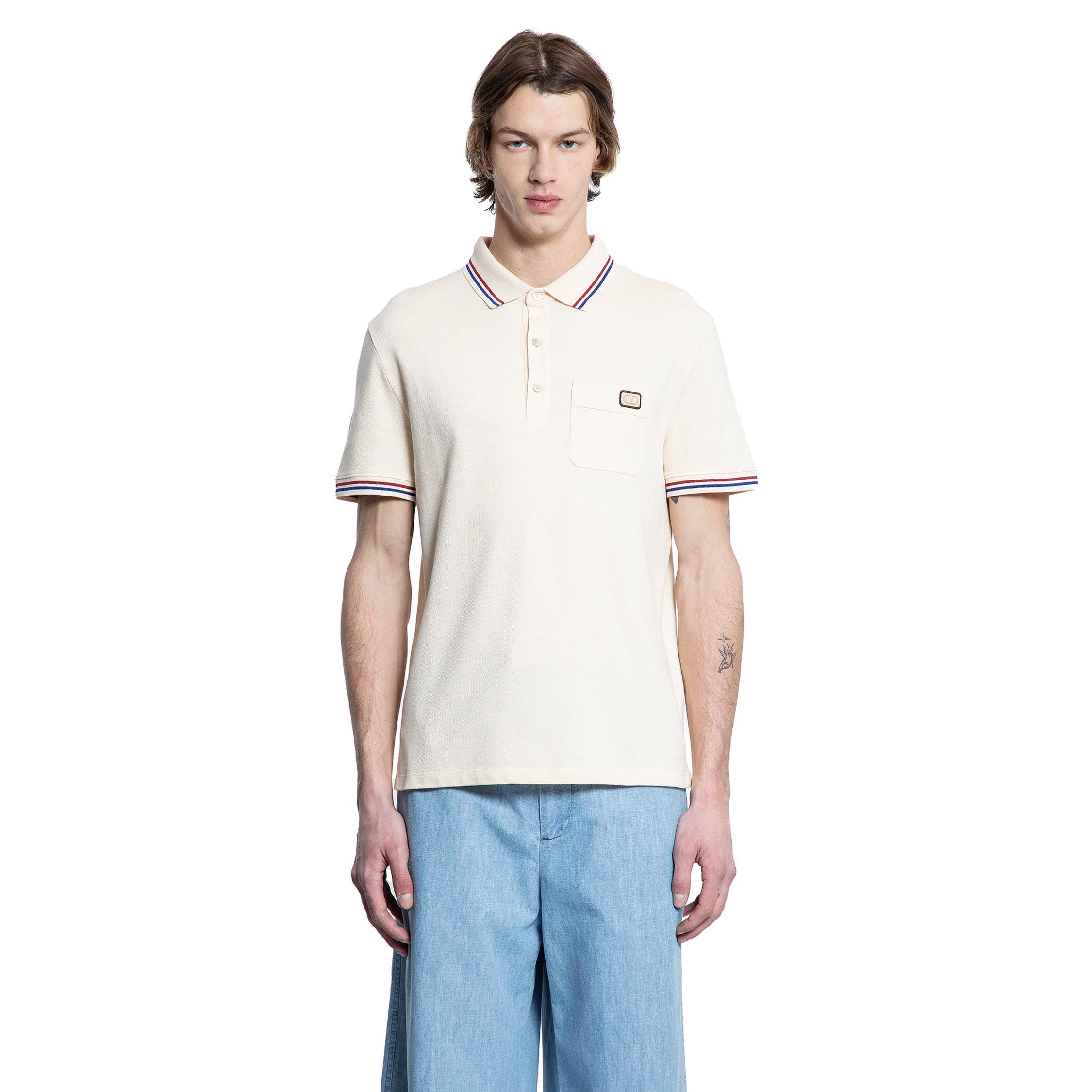 VALENTINO MAN BEIGE T-SHIRTS & TANK TOPS