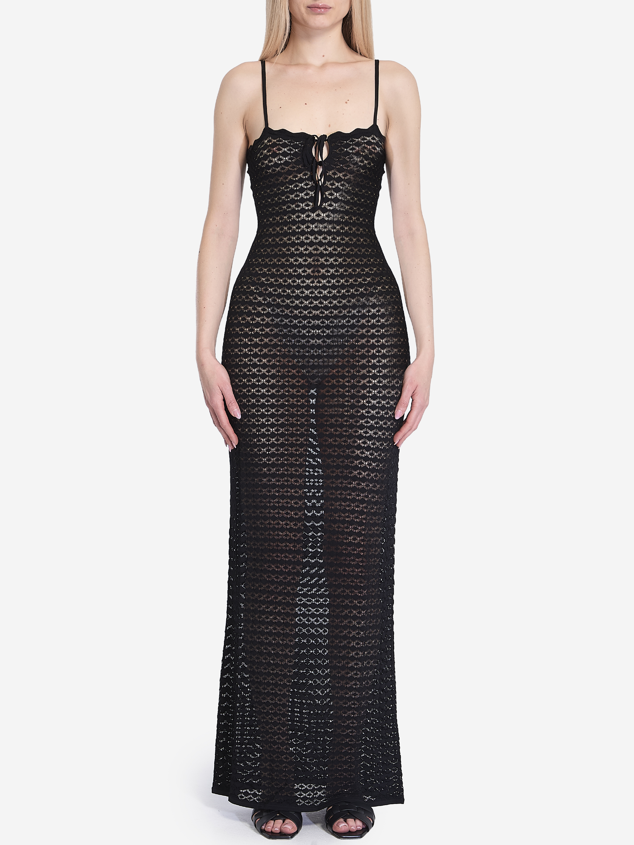 Dress in pointelle knit