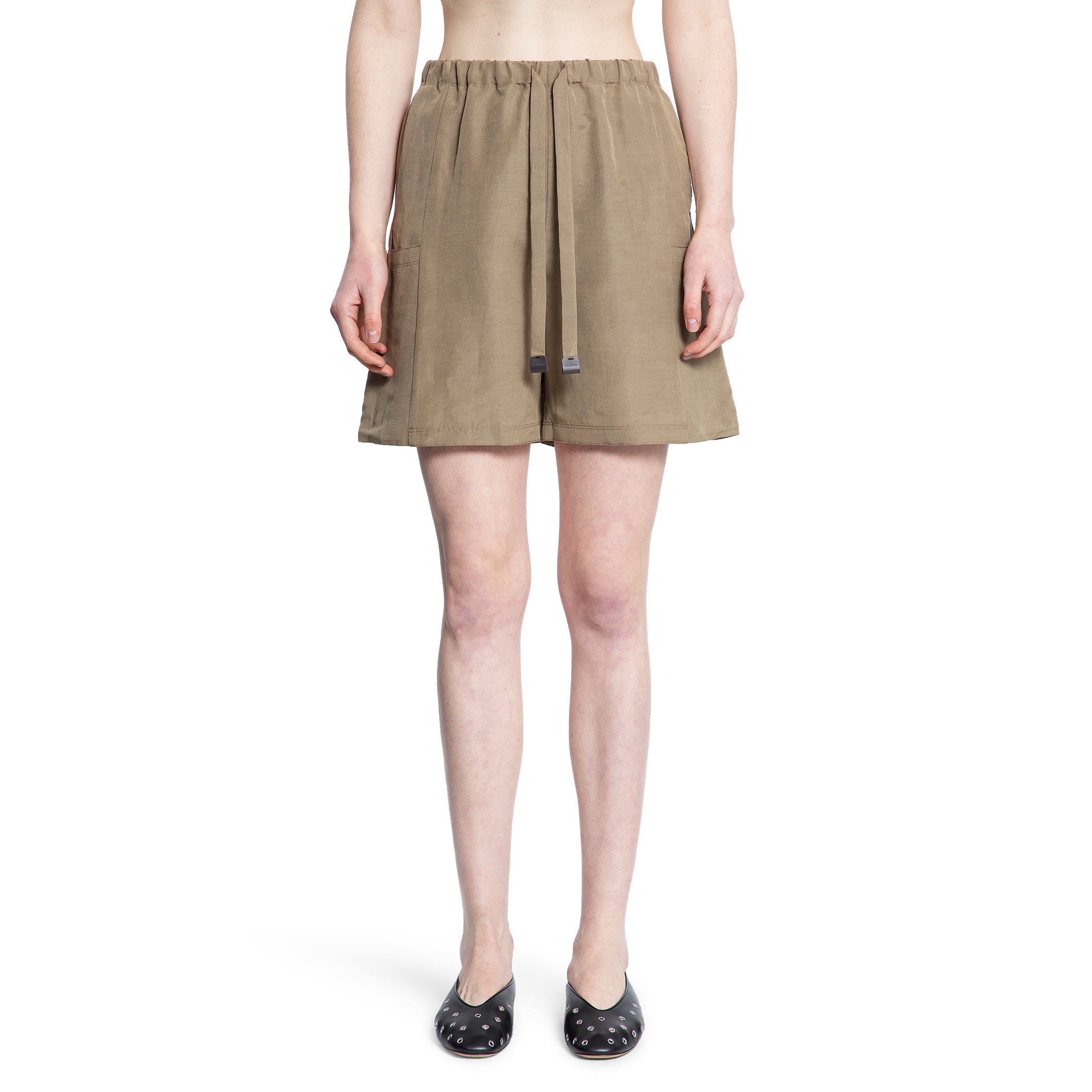 MAX MARA WOMAN BEIGE SHORTS