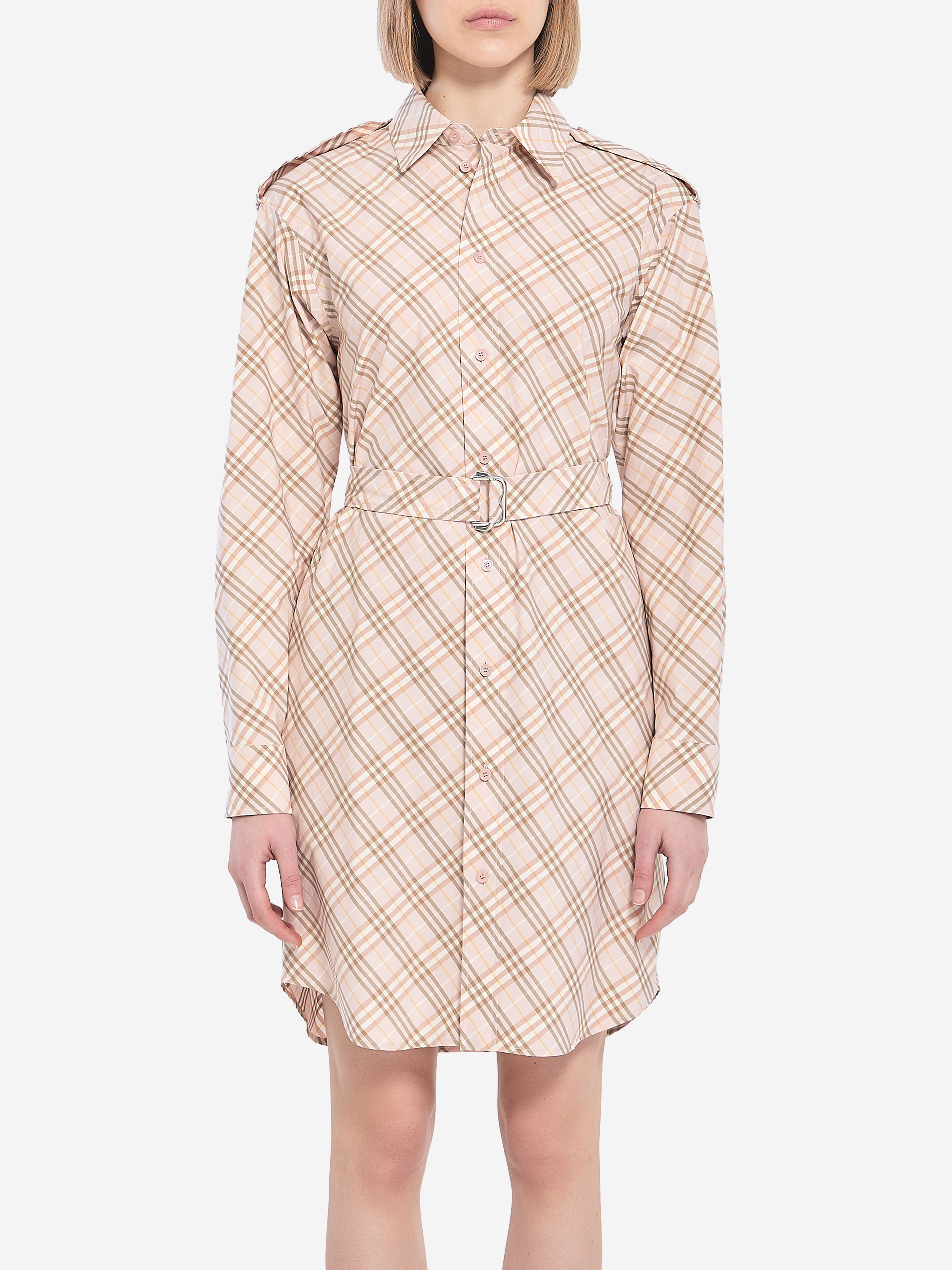 Check shirt dress
