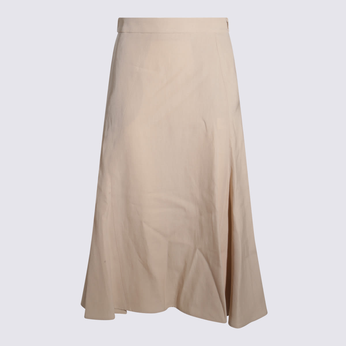Fabiana Filippi Beige Cotton Midi Skirt