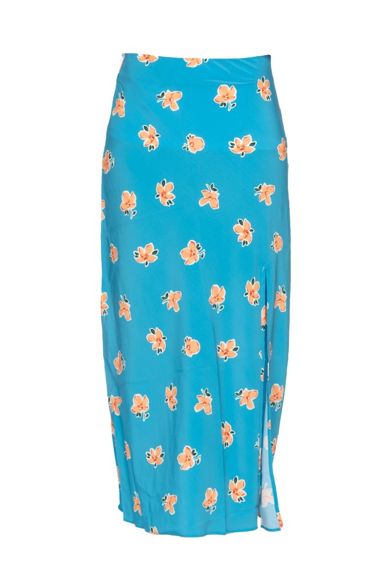 迷人的Gonna Midi Celeste a Fiori