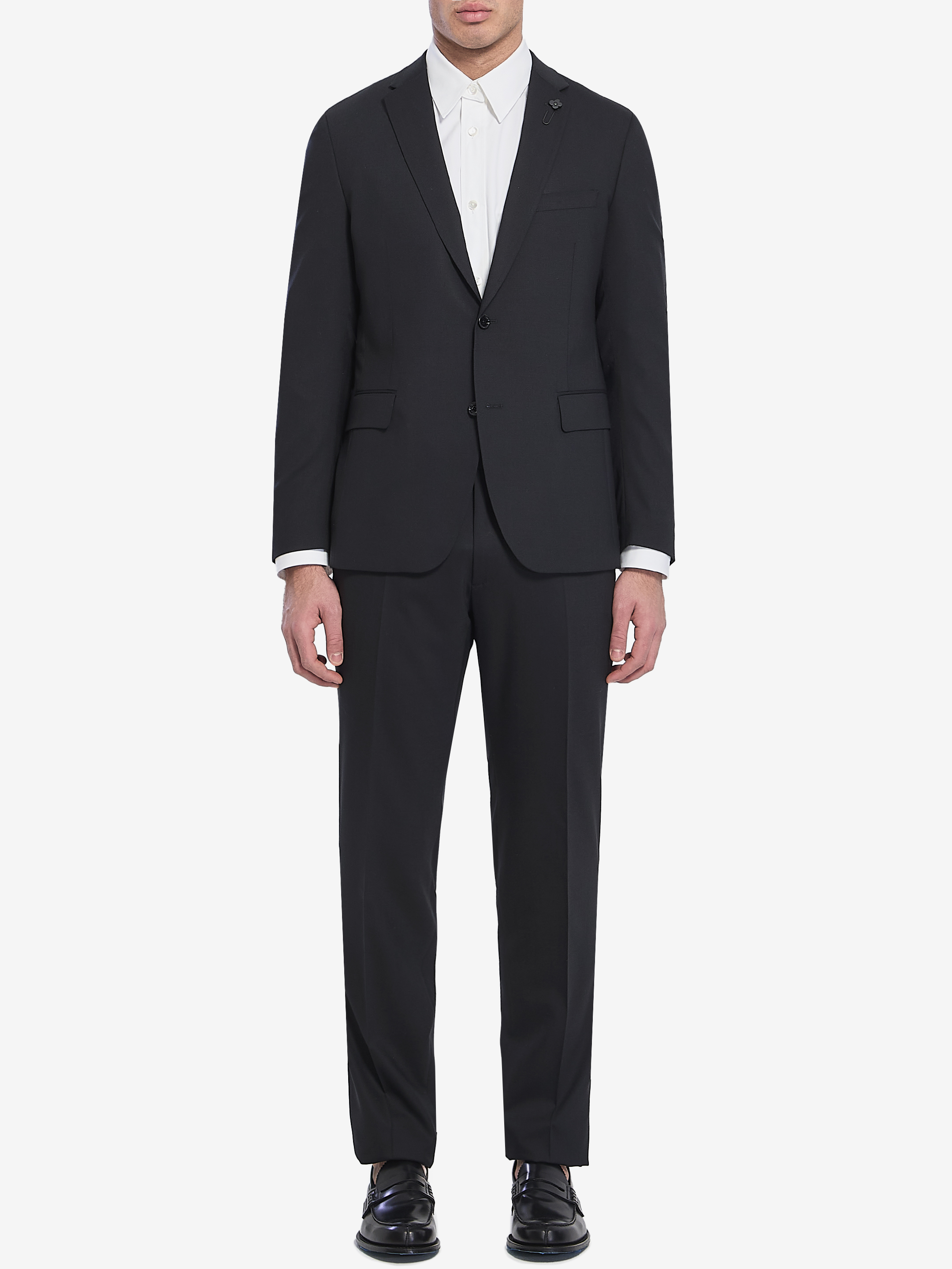 Wool blend twopiece suit