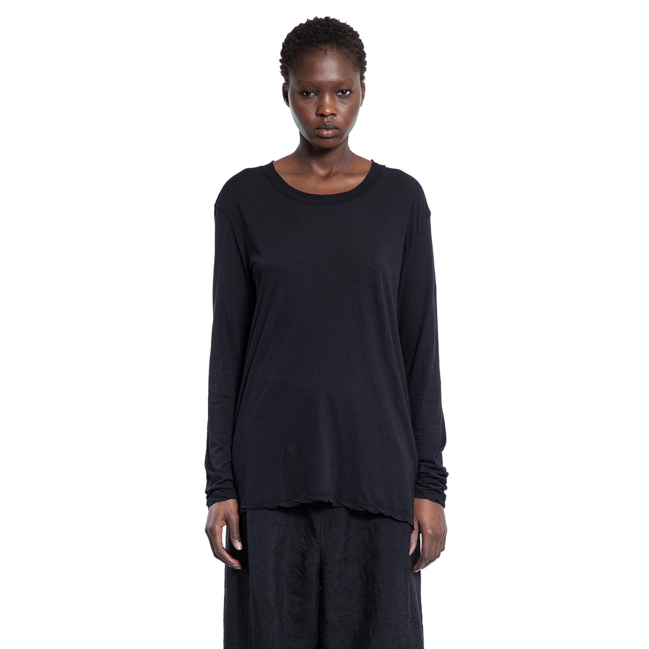 JAMES PERSE WOMAN BLACK T-SHIRTS & TANK TOPS