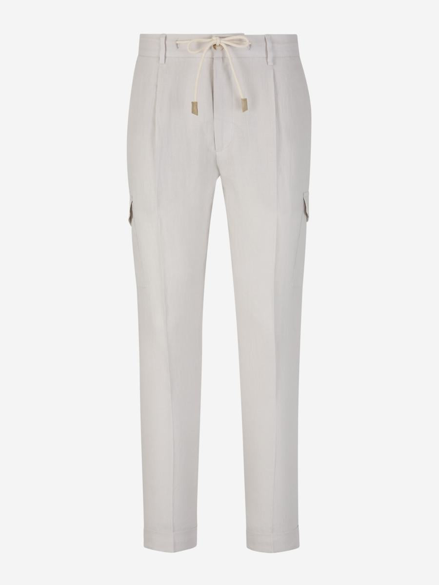 Gran Sasso Linen Cargo Trousers