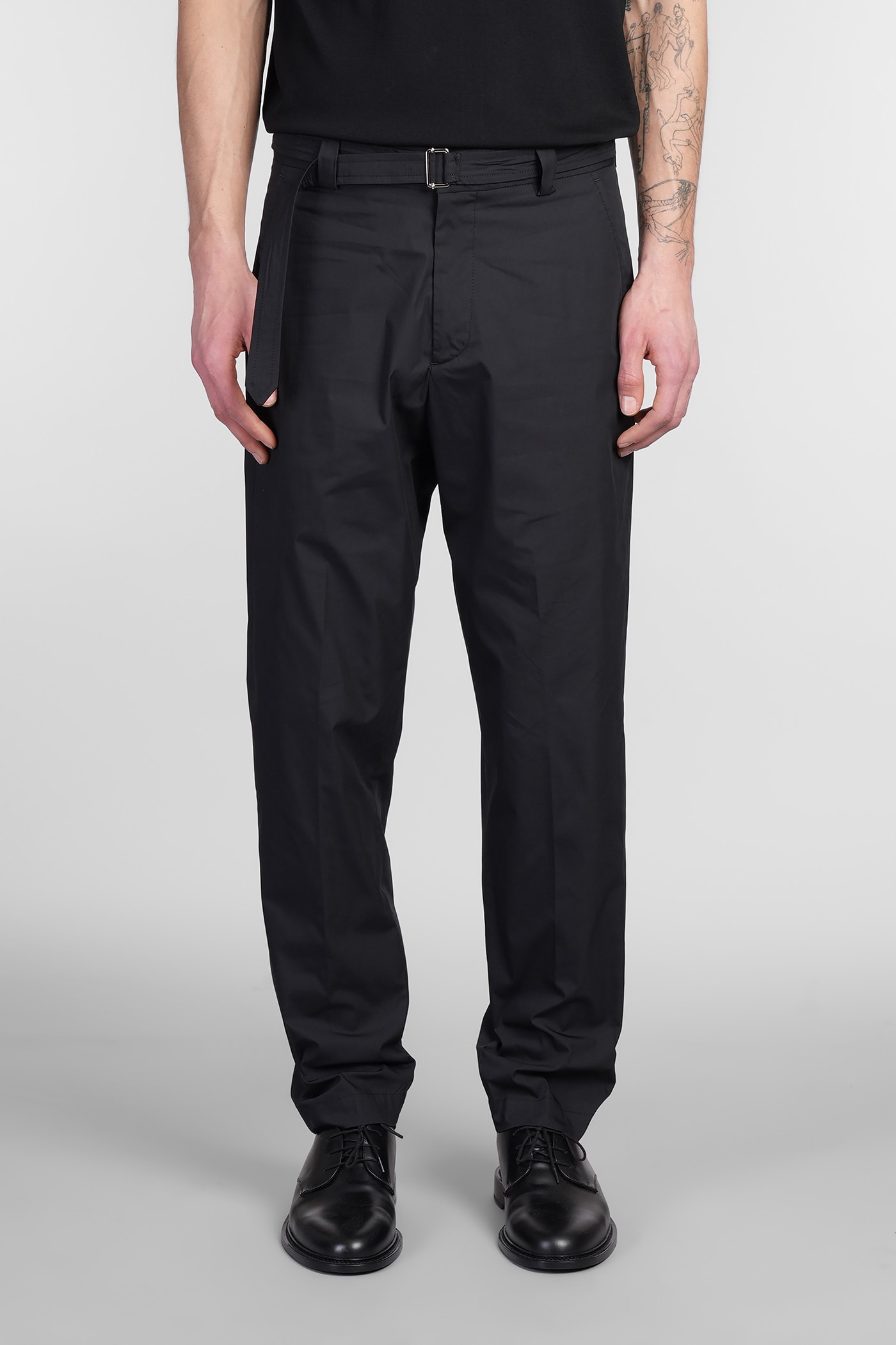 Low Brand Virgil Pants In Black Cotton