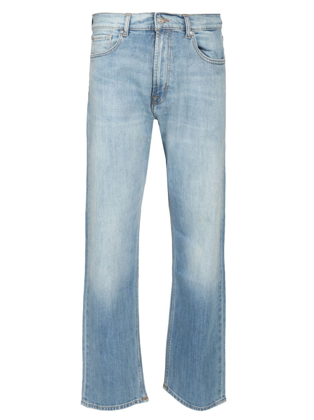 7 For All Mankind 现代直筒交叉款牛仔裤
