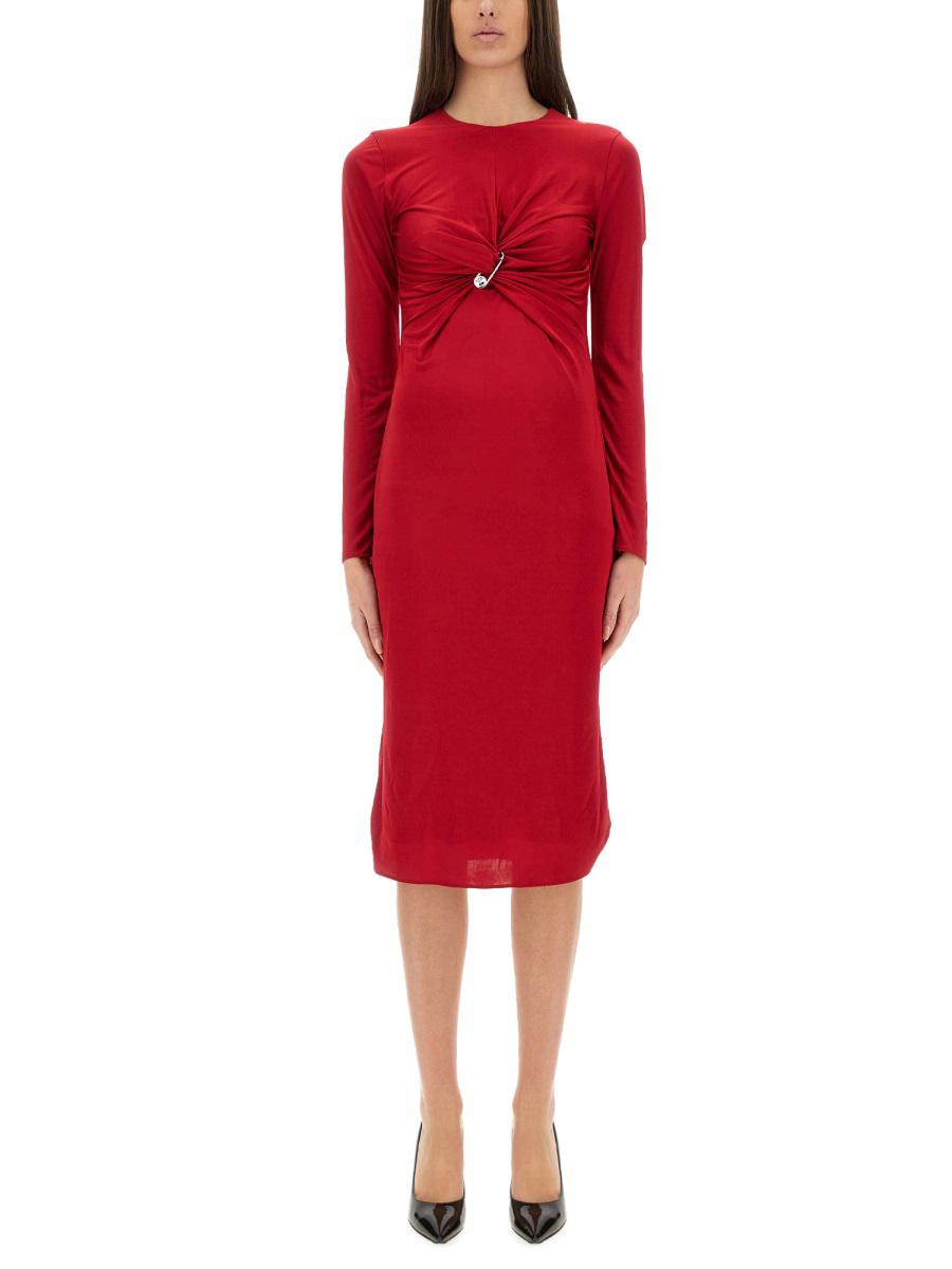 Versace "Safety Pin" Midi Dress
