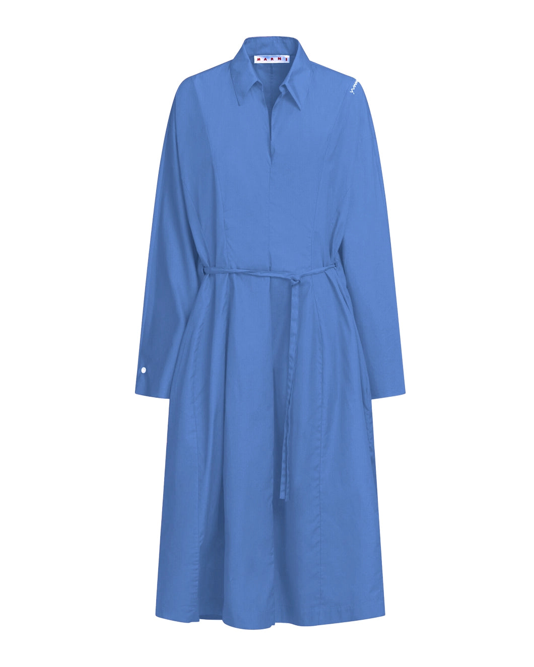 Organic Cotton Shirt Dress with Marni Symbol
