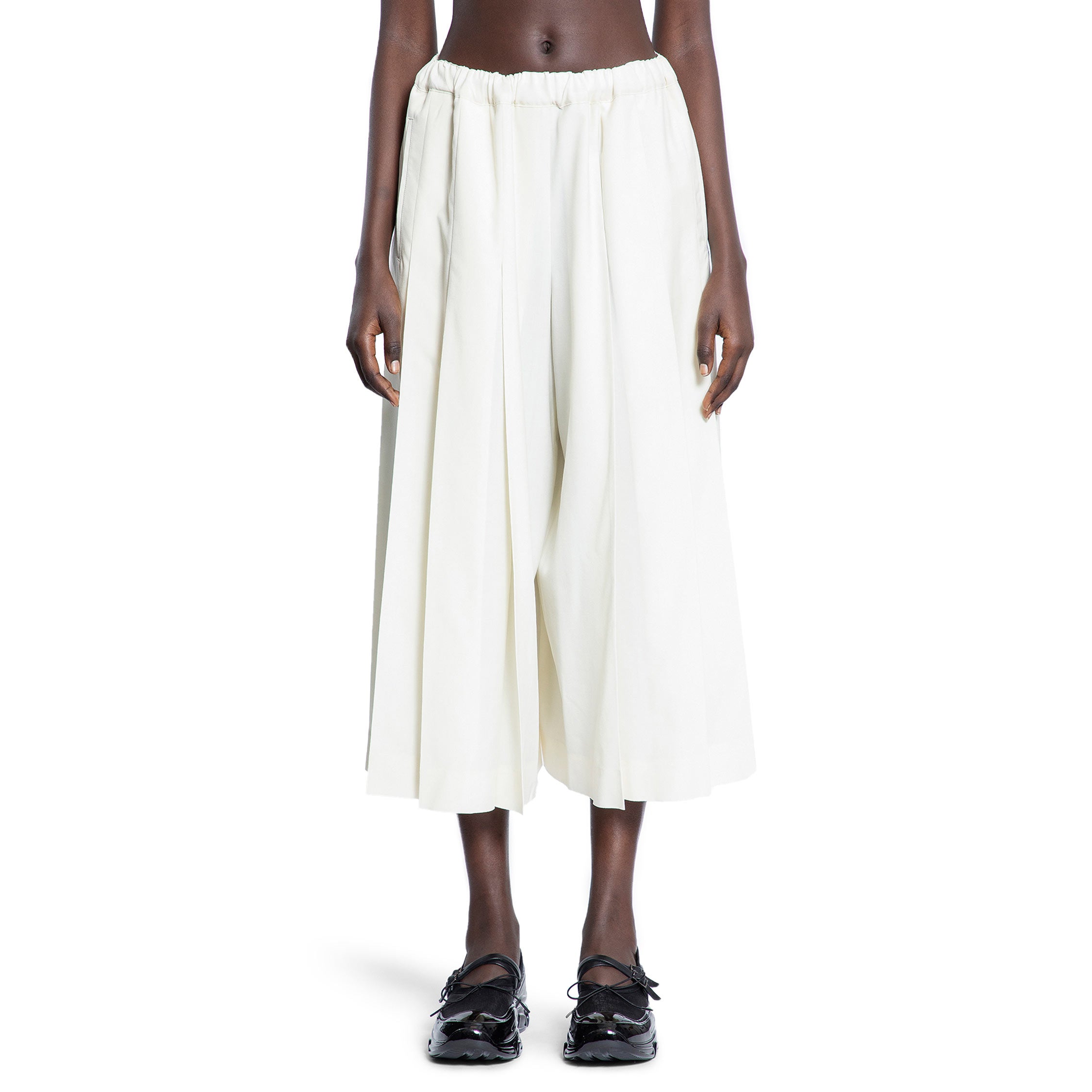 COMME DES GARCONS WOMAN OFF-WHITE TROUSERS