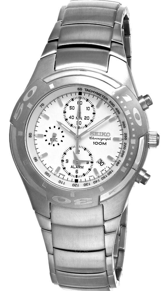 SEIKO Alarm Chronograph Tachymeter 42MM Men's Watch SNA163