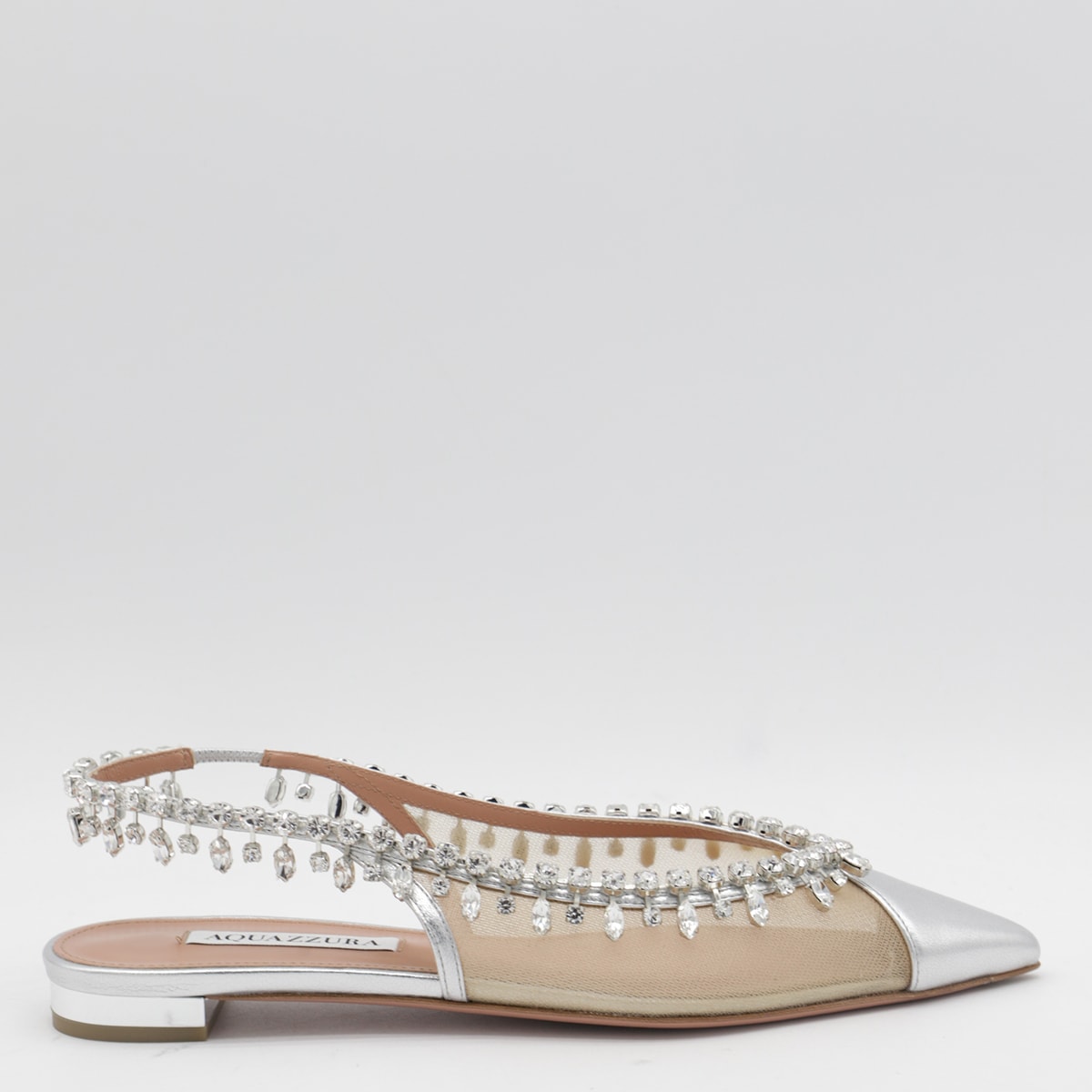 Aquazzura 银色平底鞋