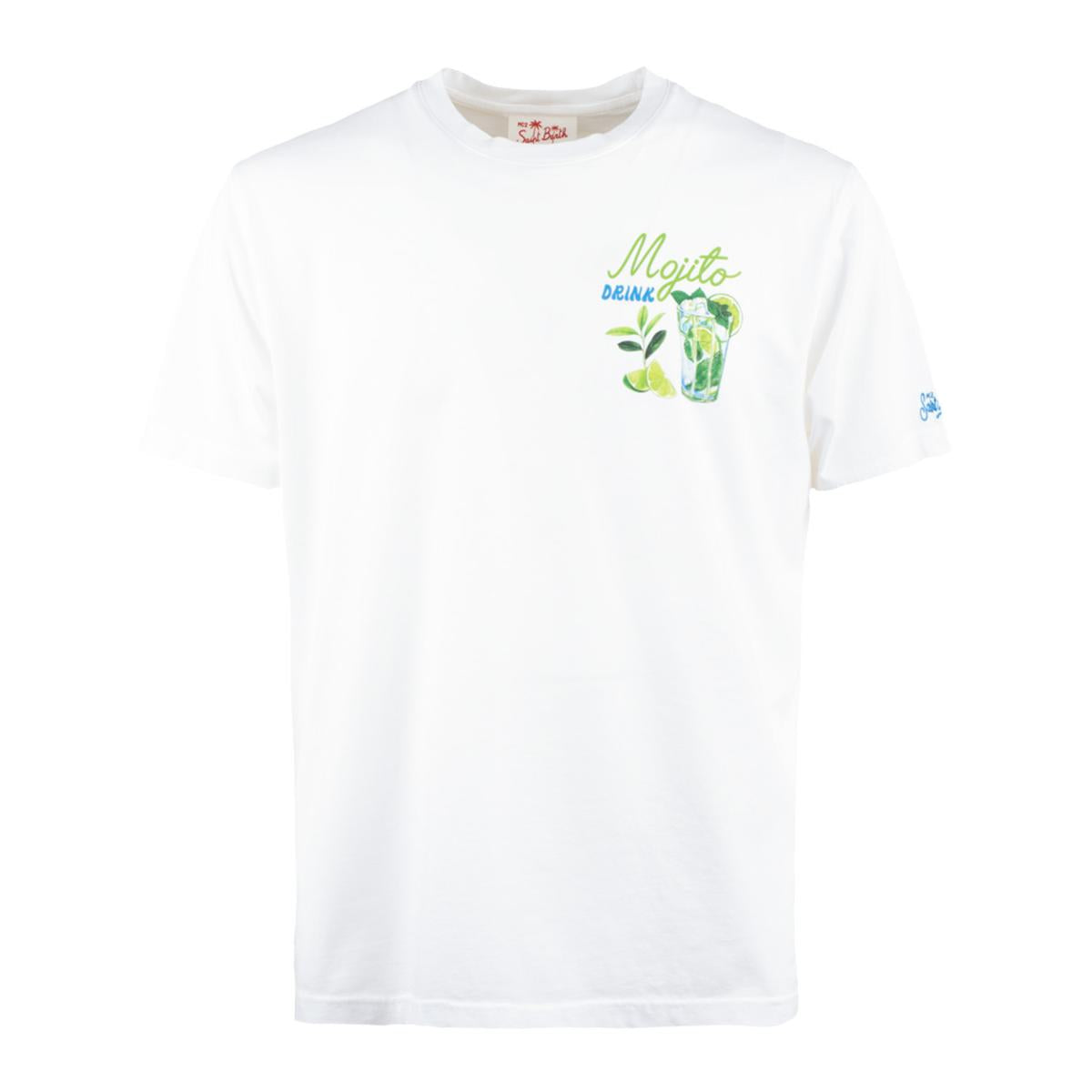 MC2 Saint Barth Cotton T-Shirt With Mojito Print