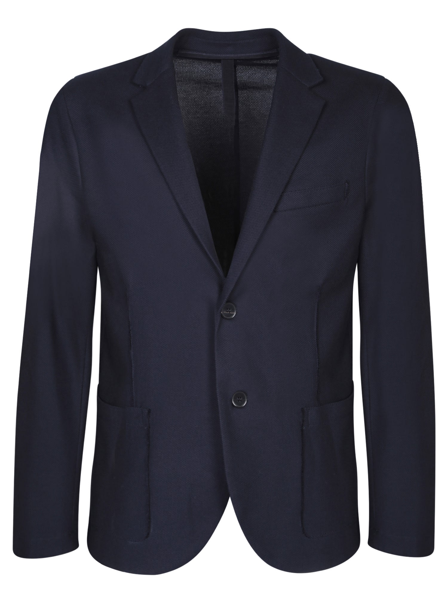 Harris Wharf London Honeycomb Blue Cotton Jacket