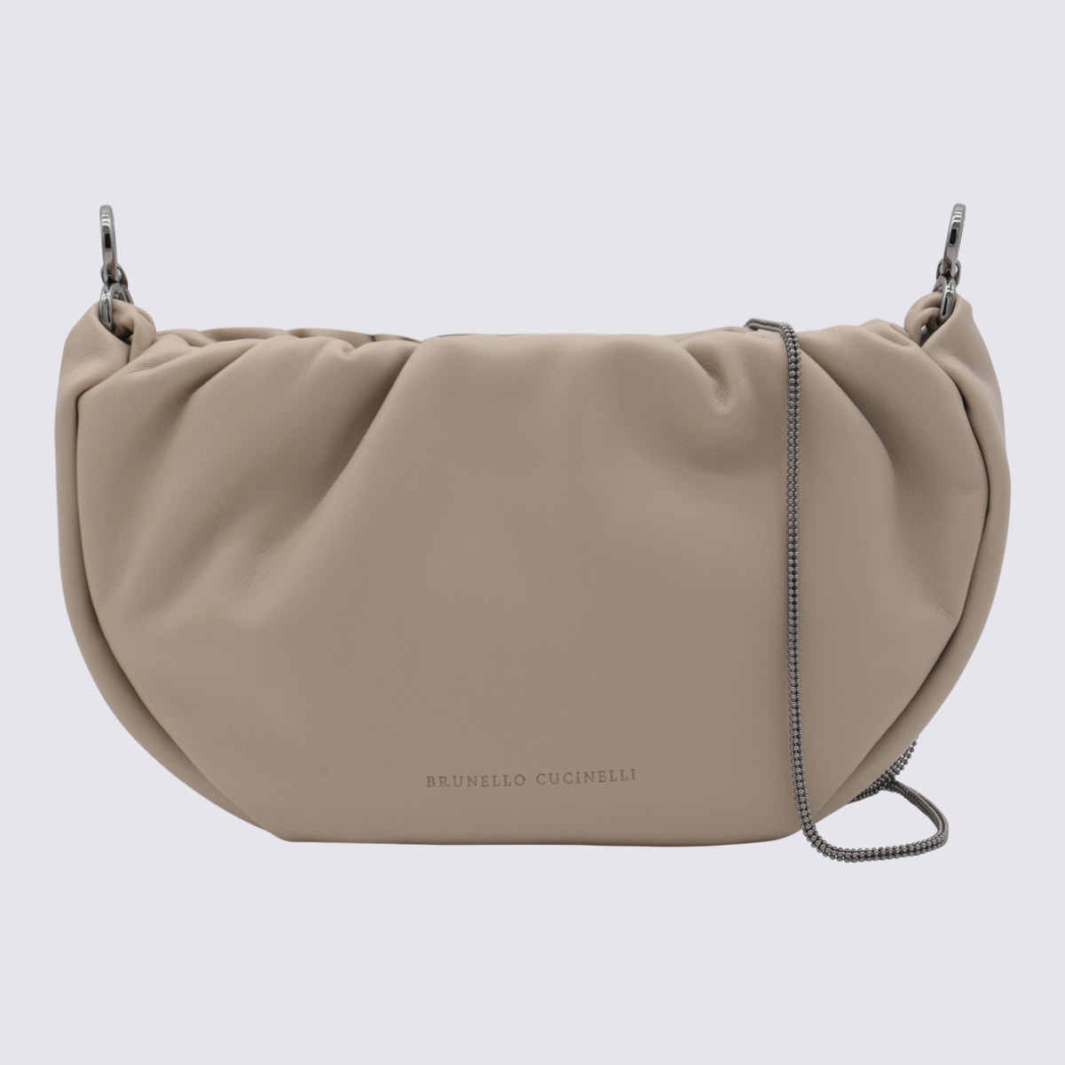 Brunello Cucinelli 米色皮革单肩包