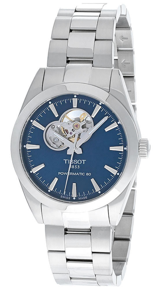 TISSOT Gentleman Open Heart 40MM BLU Dial Men's Watch T127.407.11.041.01 / T1274071104101