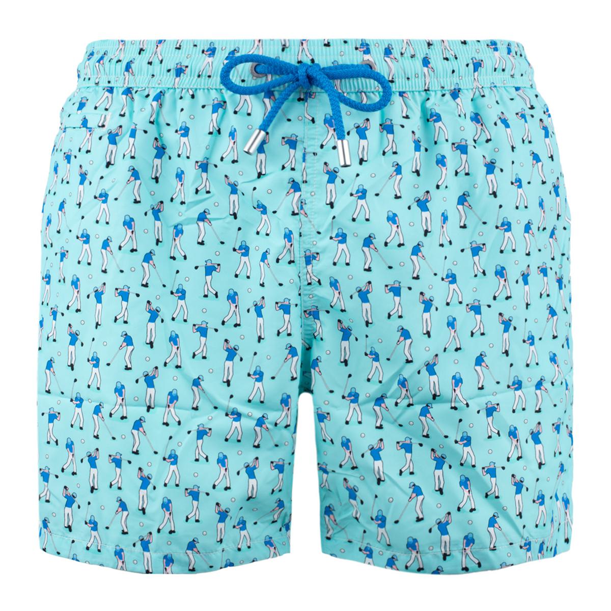 MC2 Saint Barth Lighting Swimsuit In Lightweight Fabric With All Over Golfing Micro Pattern