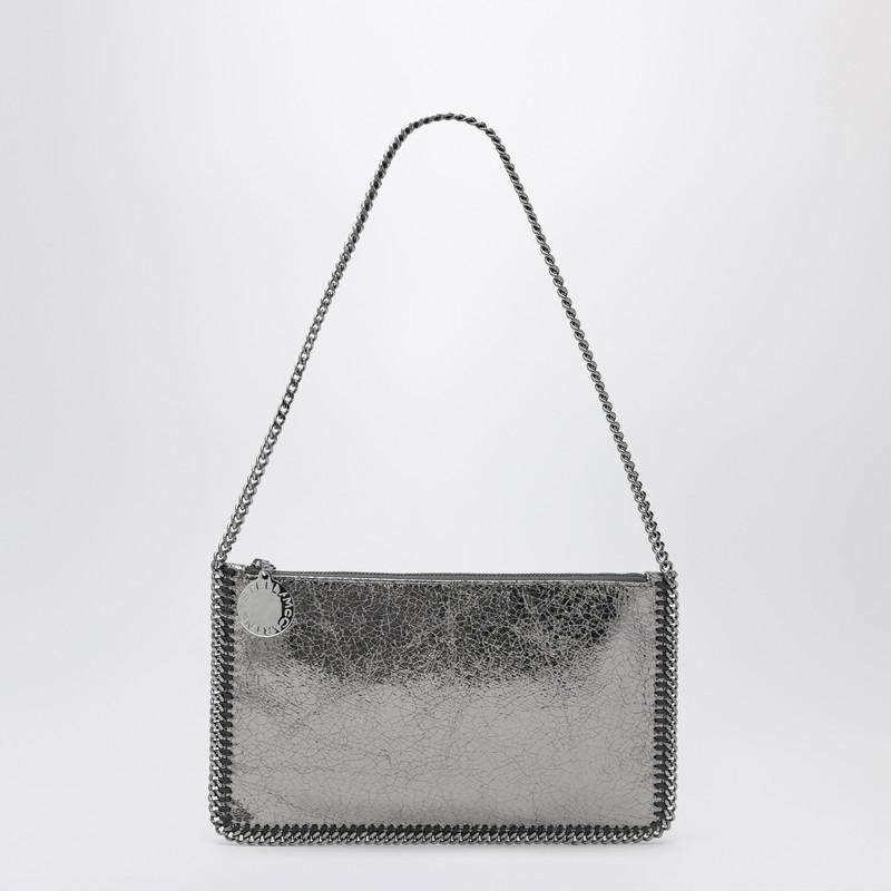 Stella McCartney Falabella 灰色金属质感手拿肩包