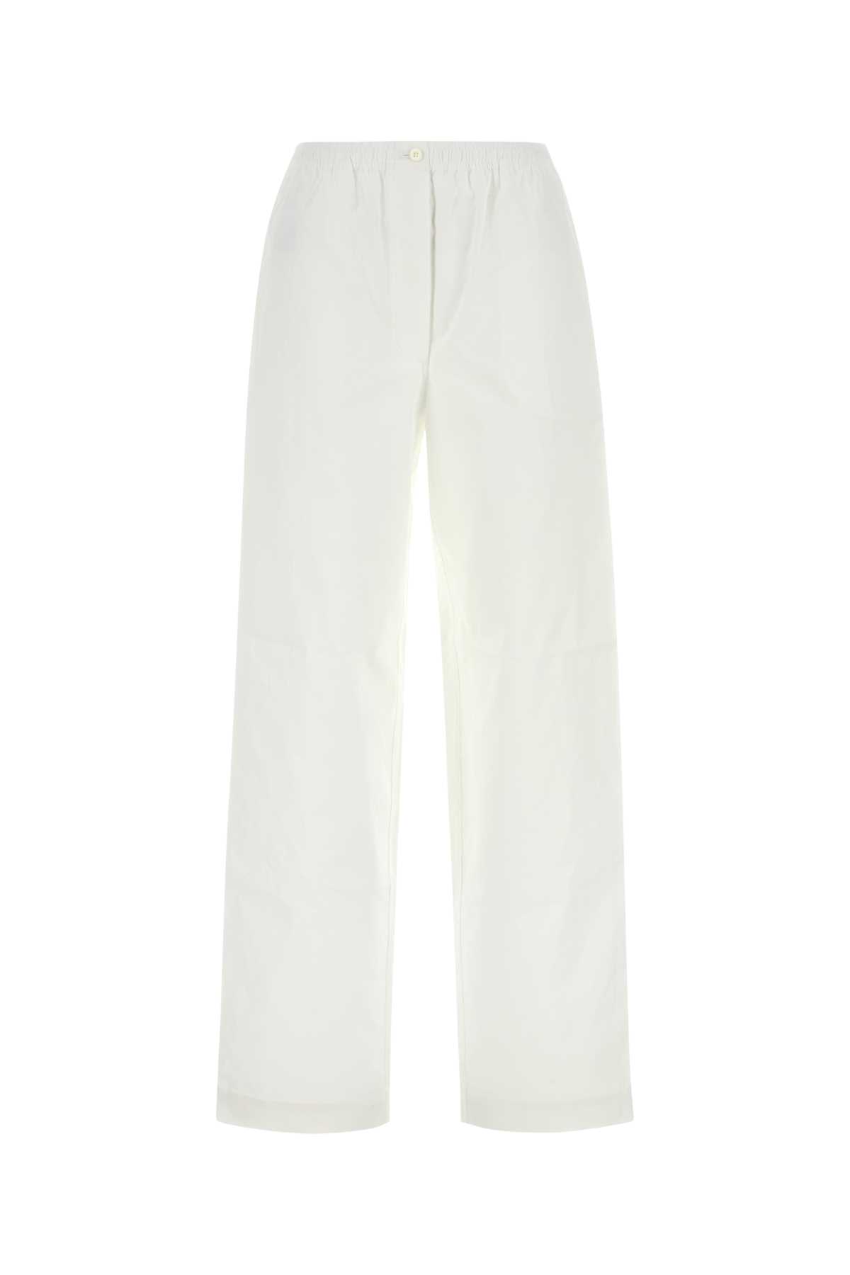 Miu Miu White Poplin Pyjama Pant