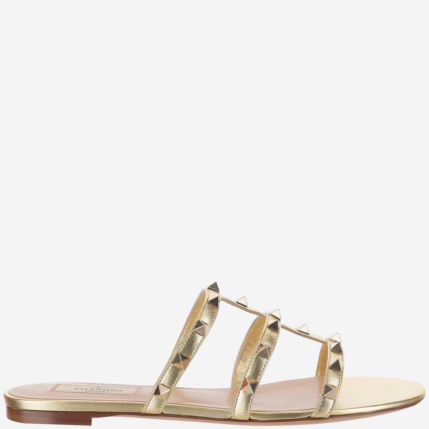 Valentino Garavani 皮革Rockstud穆勒凉鞋
