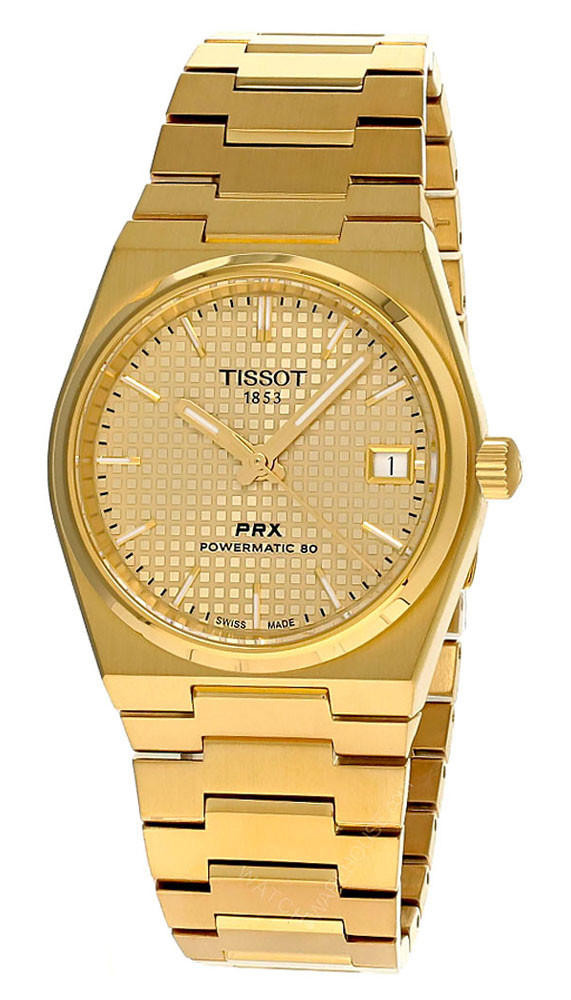 TISSOT PRX Powermatic 80 35MM SS Champagne Dial Unisex Watch T137.207.33.021.00 / T1372073302100
