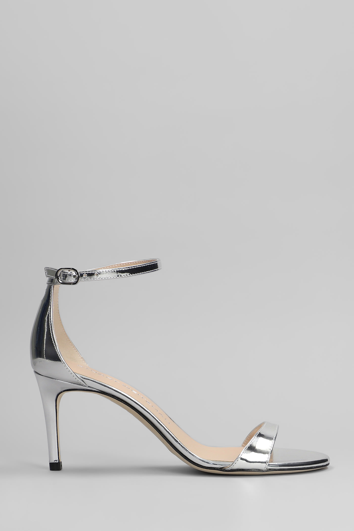 Stuart Weitzman Nudist II 银色皮革凉鞋
