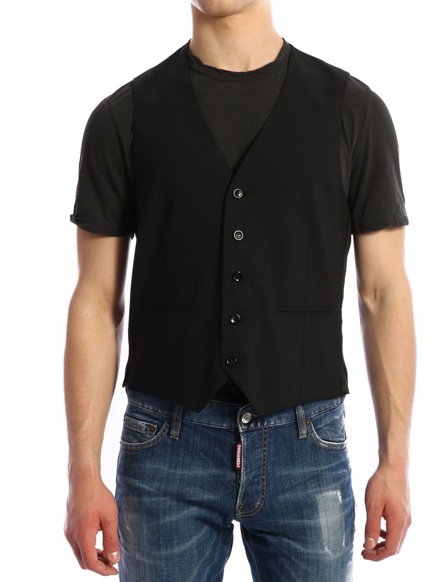 Wool Vest Black