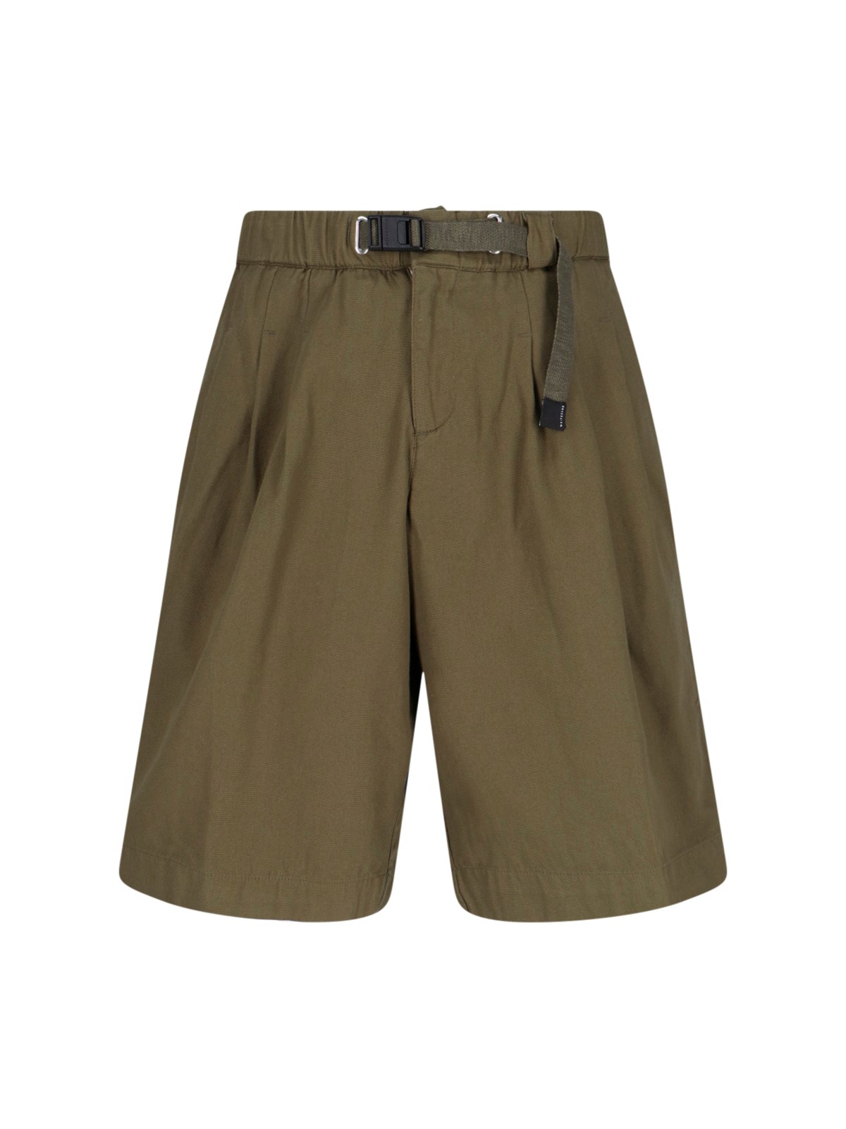 White Sand Bermuda Shorts With Belt