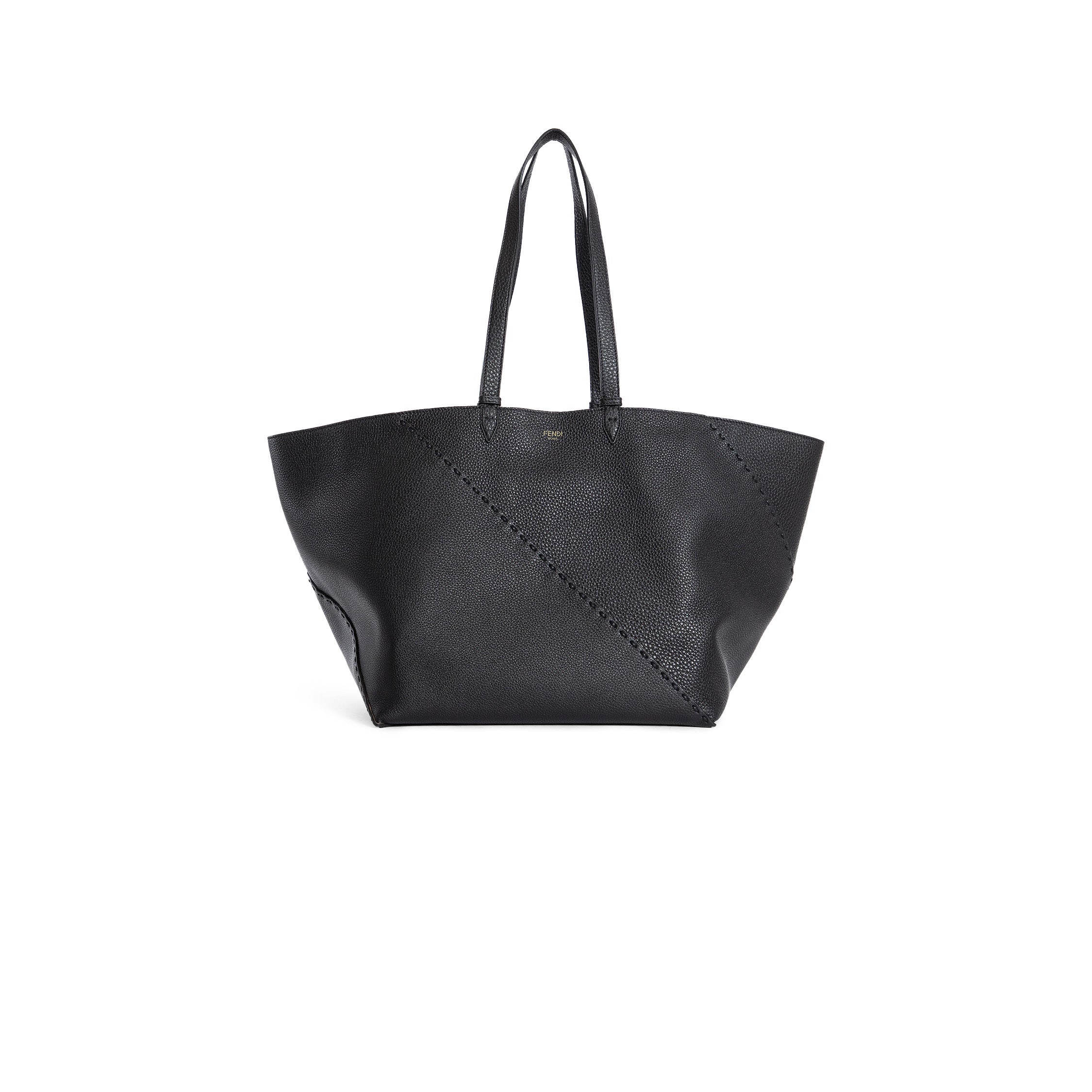 FENDI MAN BLACK TOTE BAGS