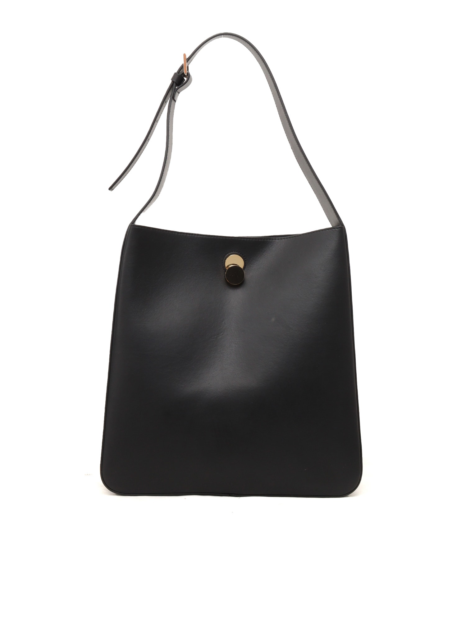 Fabiana Filippi Leather Hobo Bag With Eclipse Buckle