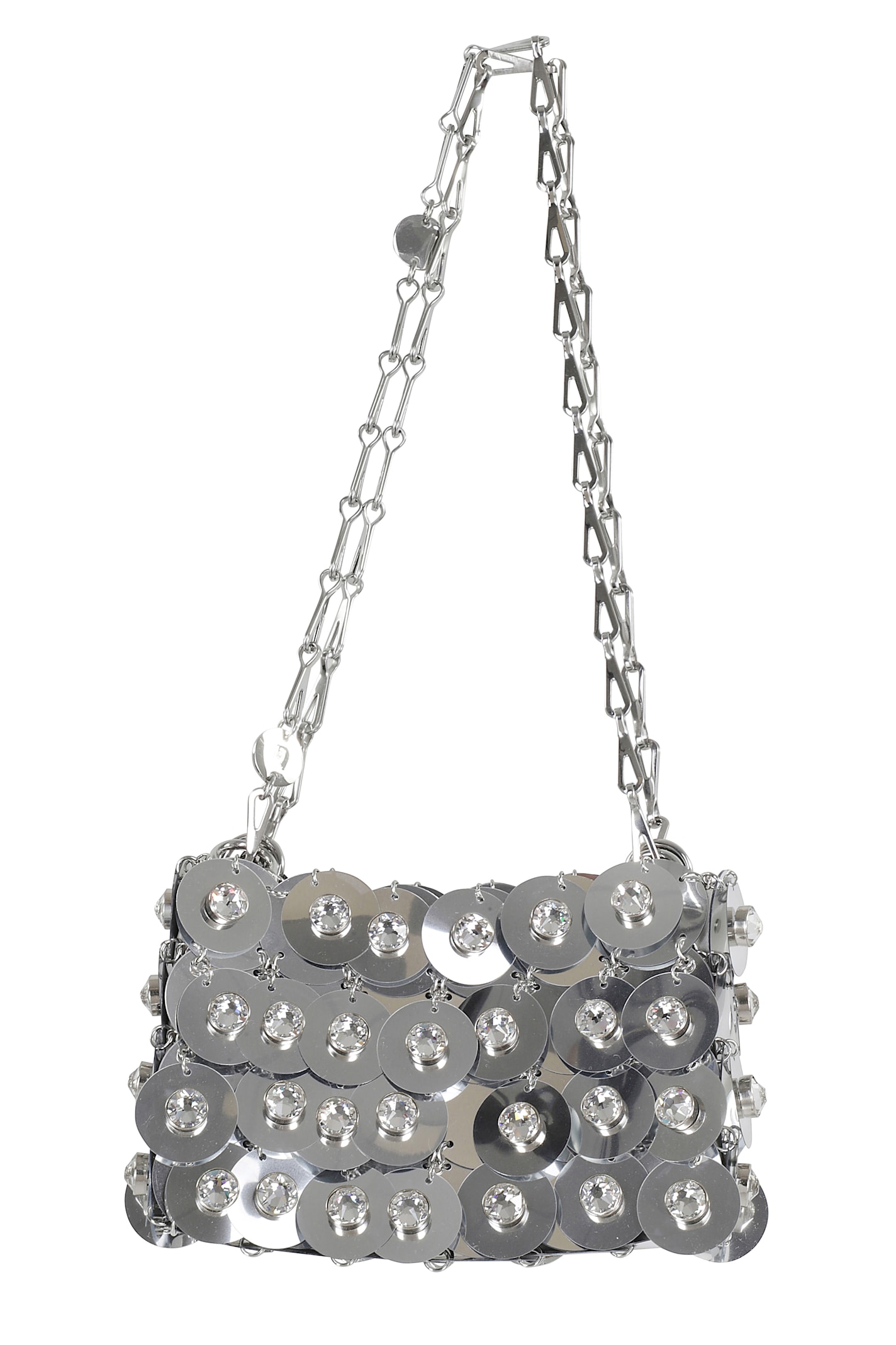 Paco Rabanne Silver Metal Mesh Shoulder Bag