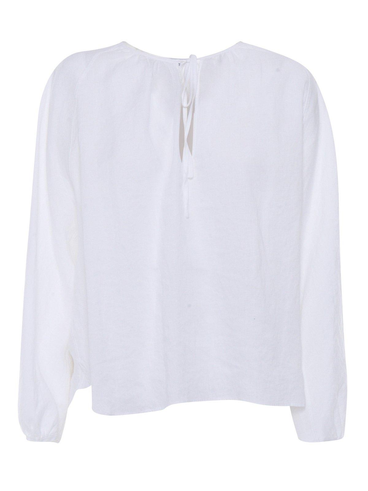 Aspesi Bow Tied Rounded Hem Top