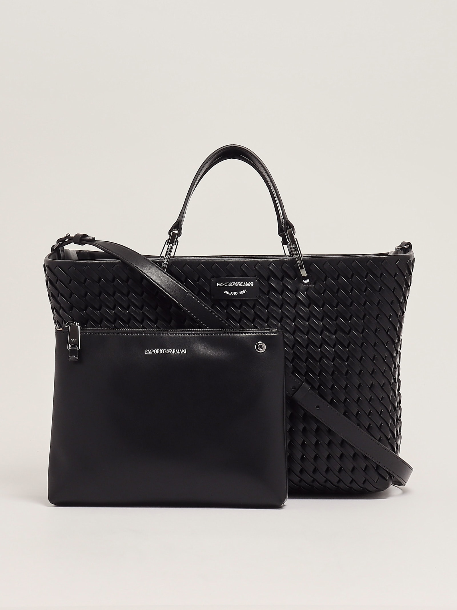 Emporio Armani 皮革购物袋