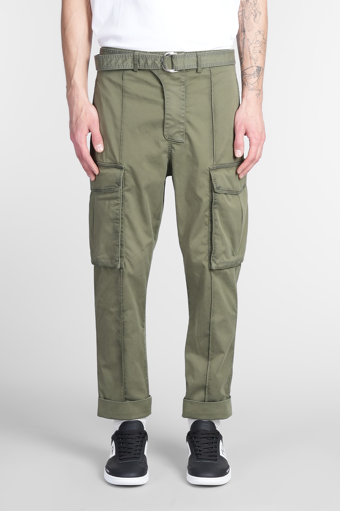 Balmain Pants In Khaki Cotton