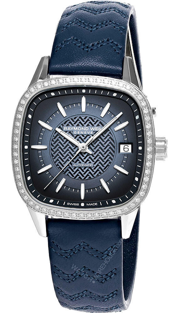RAYMOND WEIL Freelancer AUTO Diamond Blue Dial Women's Watch 2490-SCS-50051