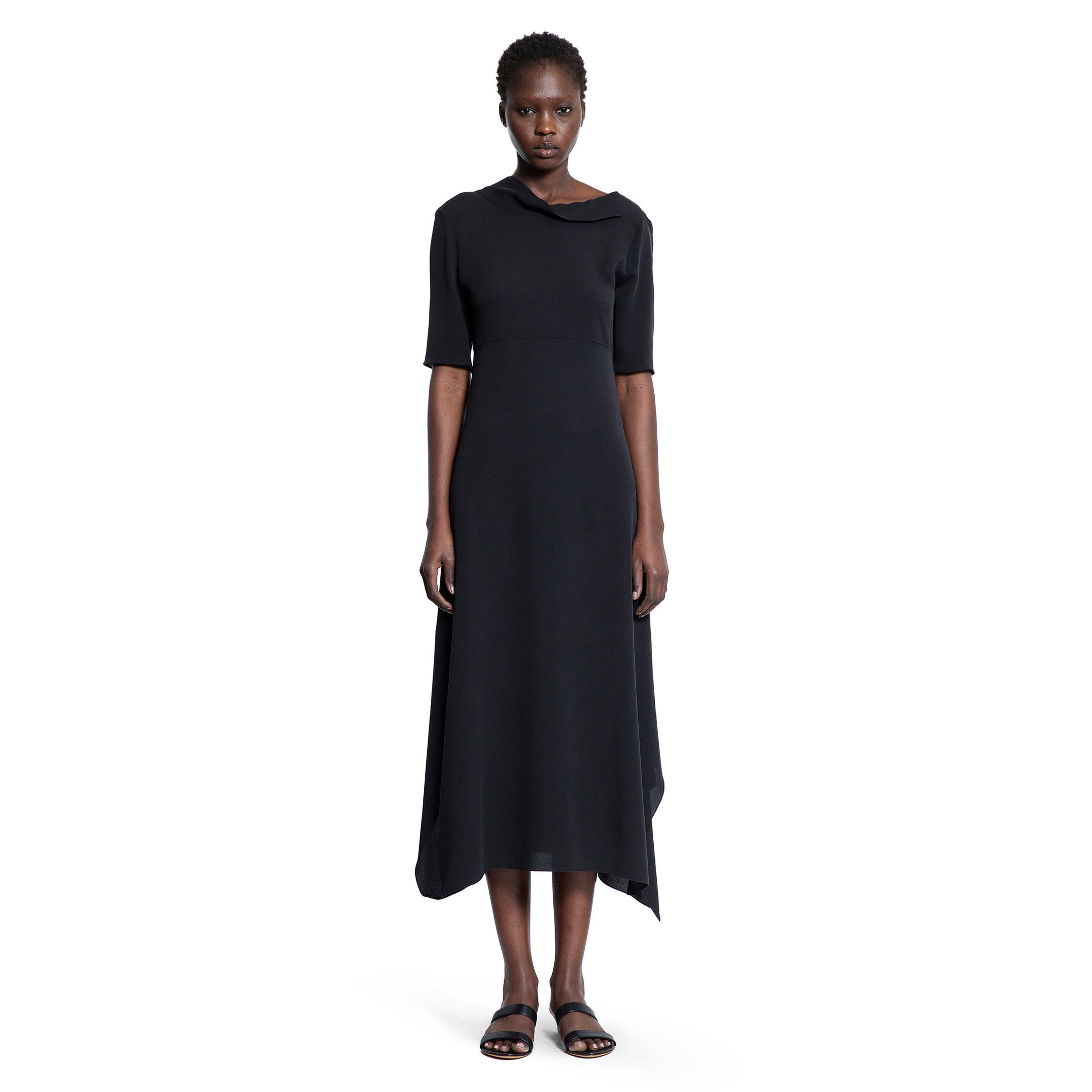 THE ROW WOMAN BLACK DRESSES