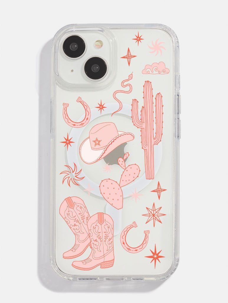 Pink Cowgirl Mag Safe i Phone Case, i Phone 16 Pro Case