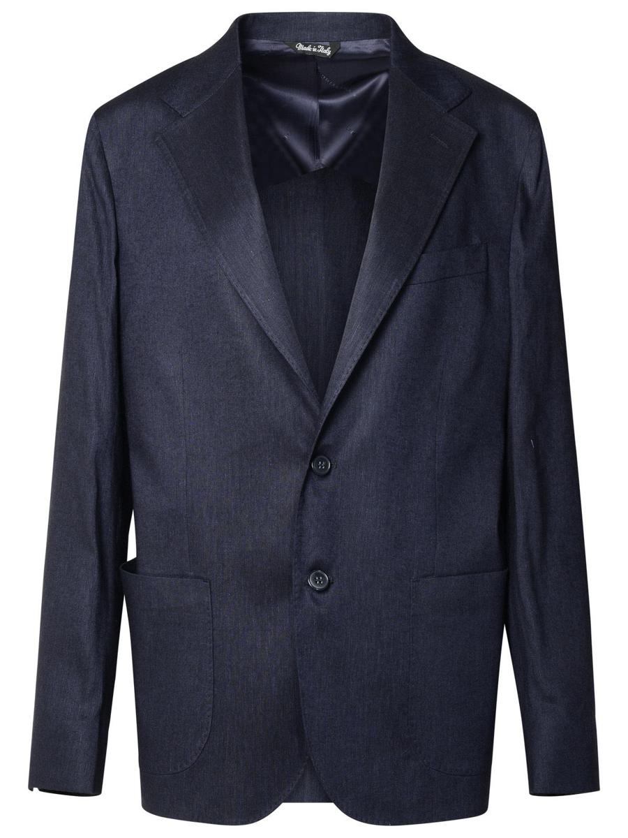 Brian Dales Blue Linen Blend Jacket