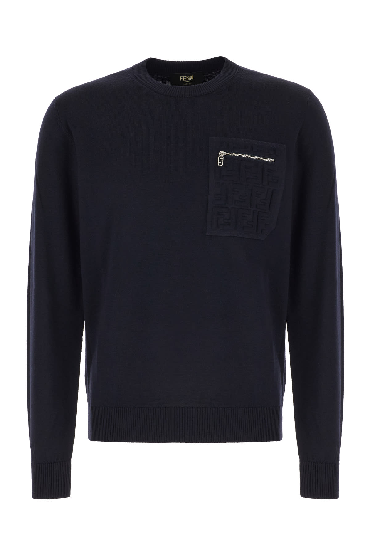 Fendi Midnight Blue Wool Blend Sweater
