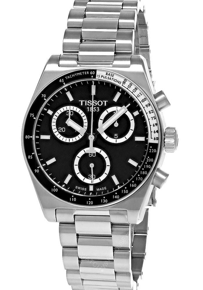 TISSOT PR516 CHRONO Quartz 40MM SS Black Dial Men's Watch T149.417.11.051.00 / T1494171105100