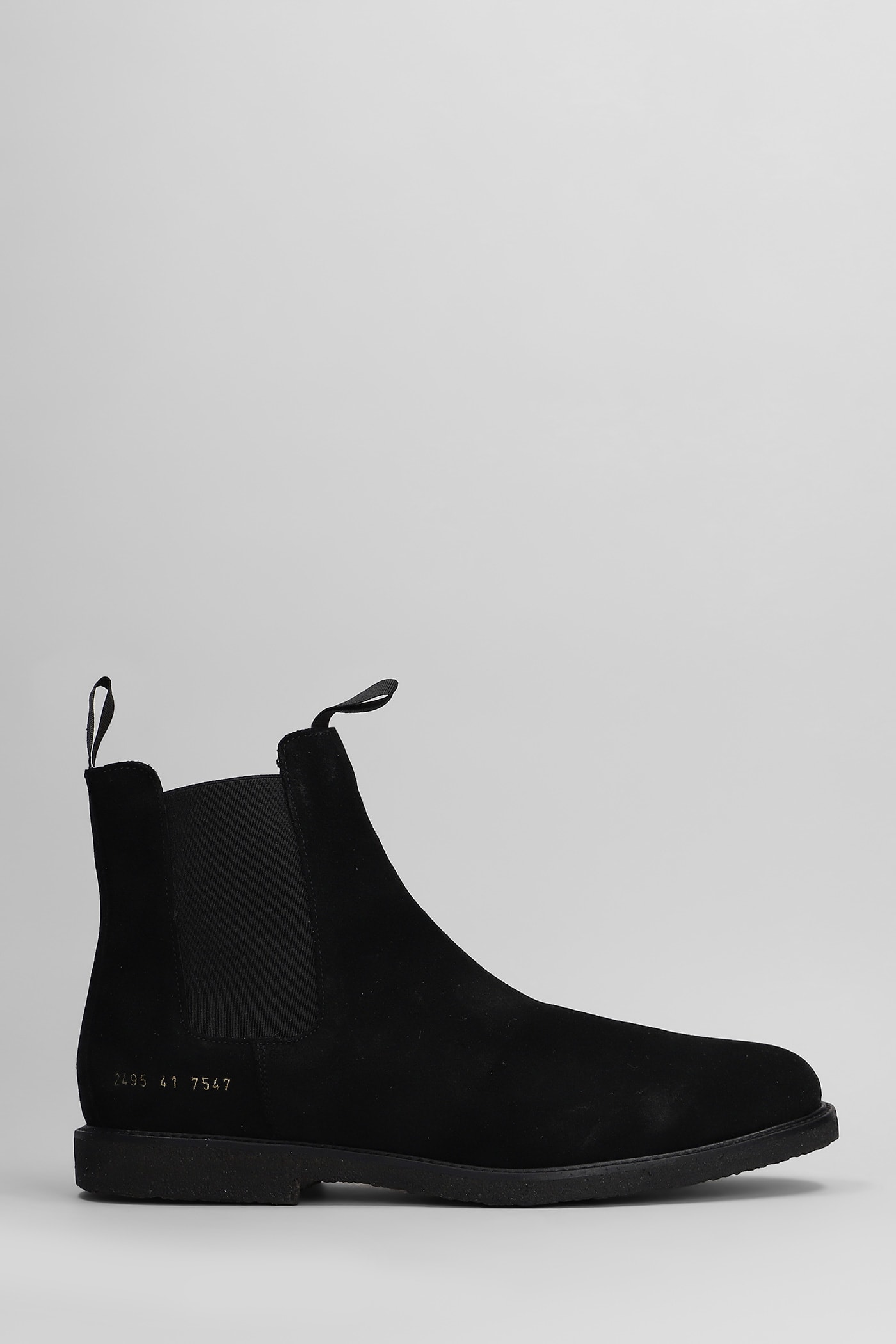 Common Projects 经典切尔西短靴（黑色麂皮）