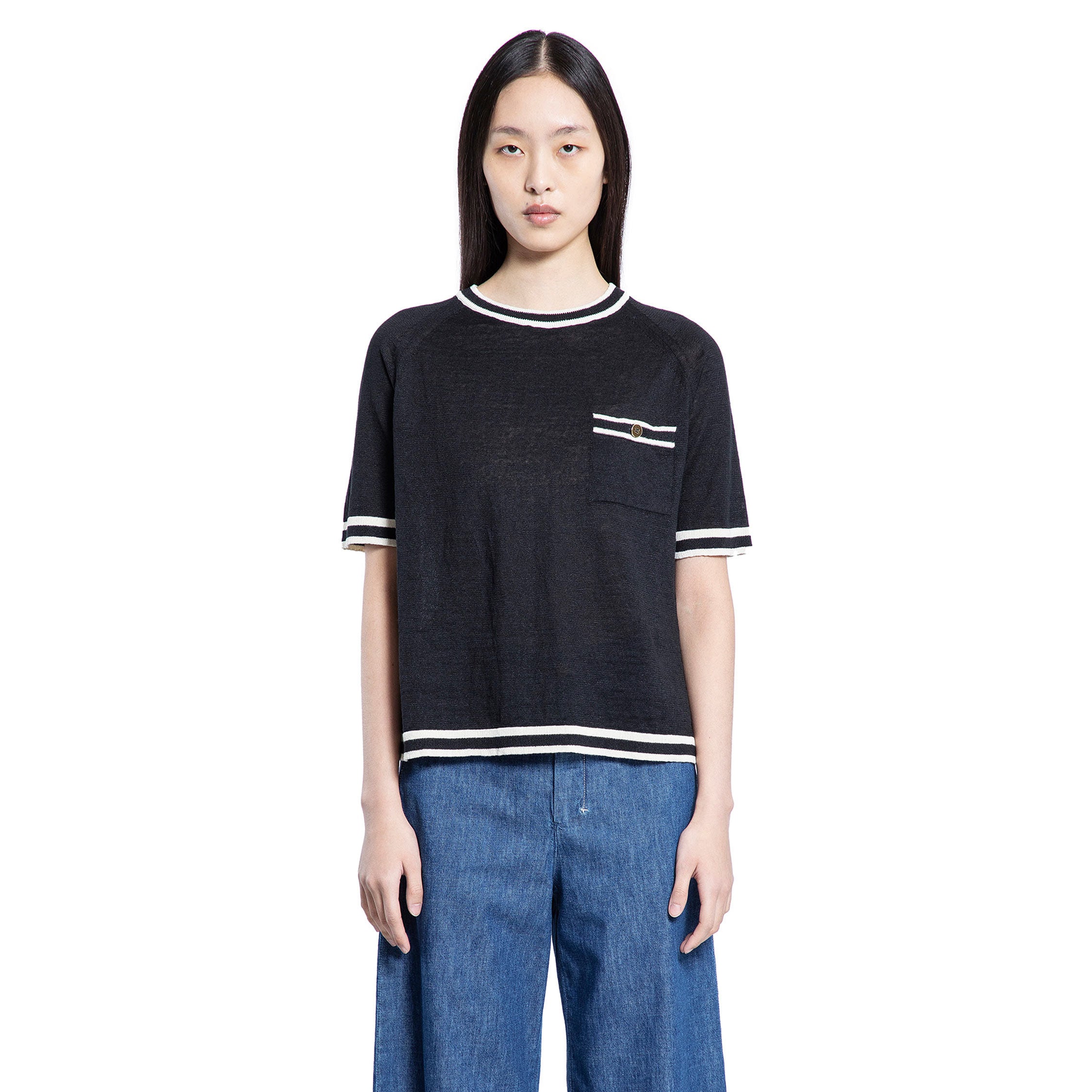 S MAX MARA WOMAN BLACK TOPS