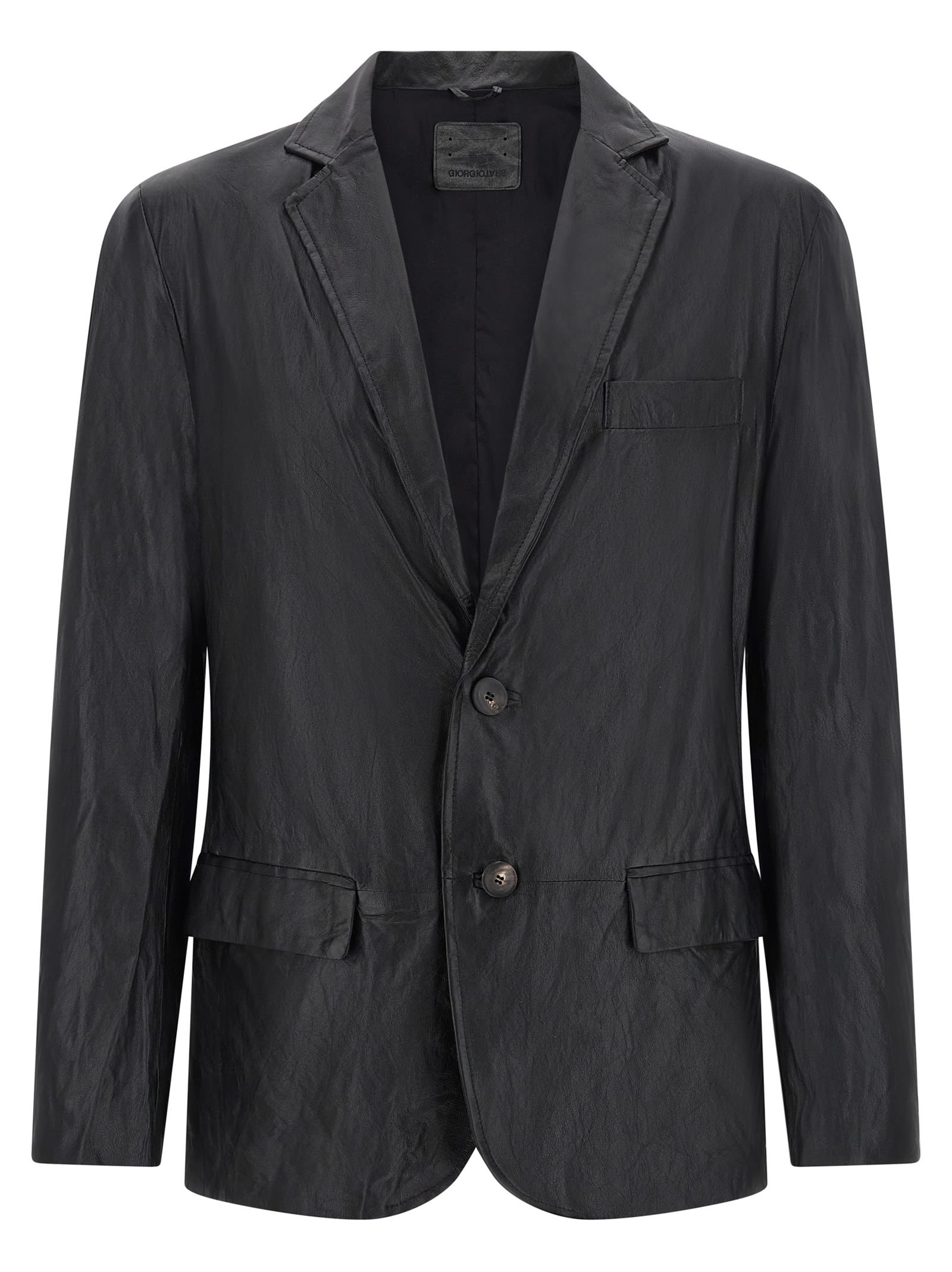 Giorgio Brato Single-breasted Leather Blazer