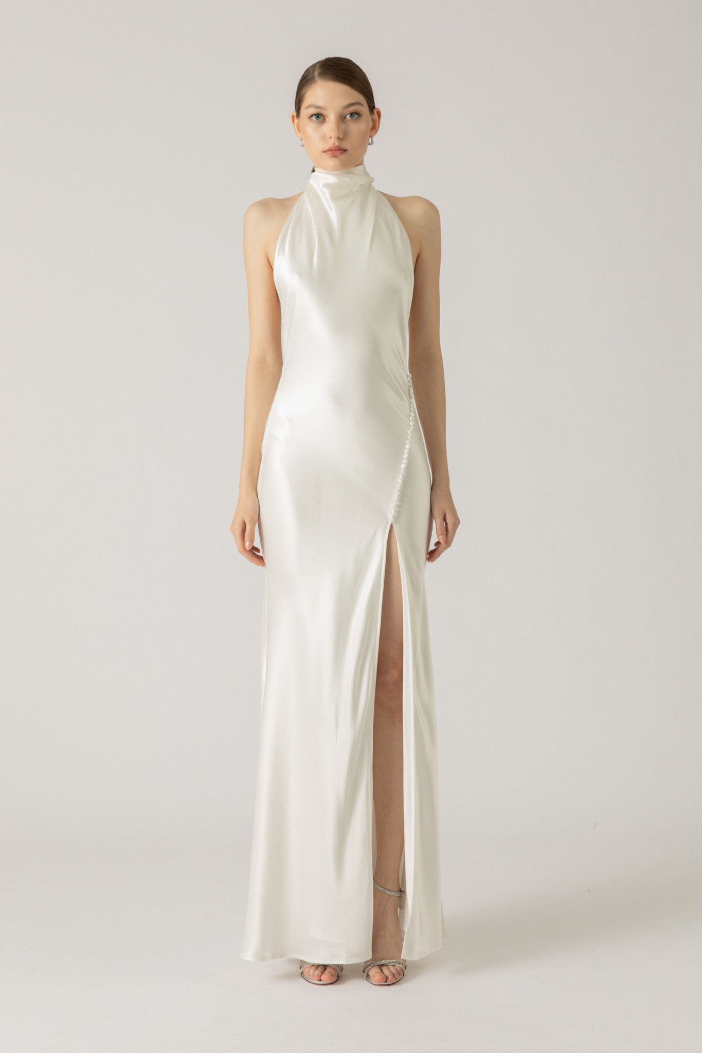 Penelope Backless Satin Gown