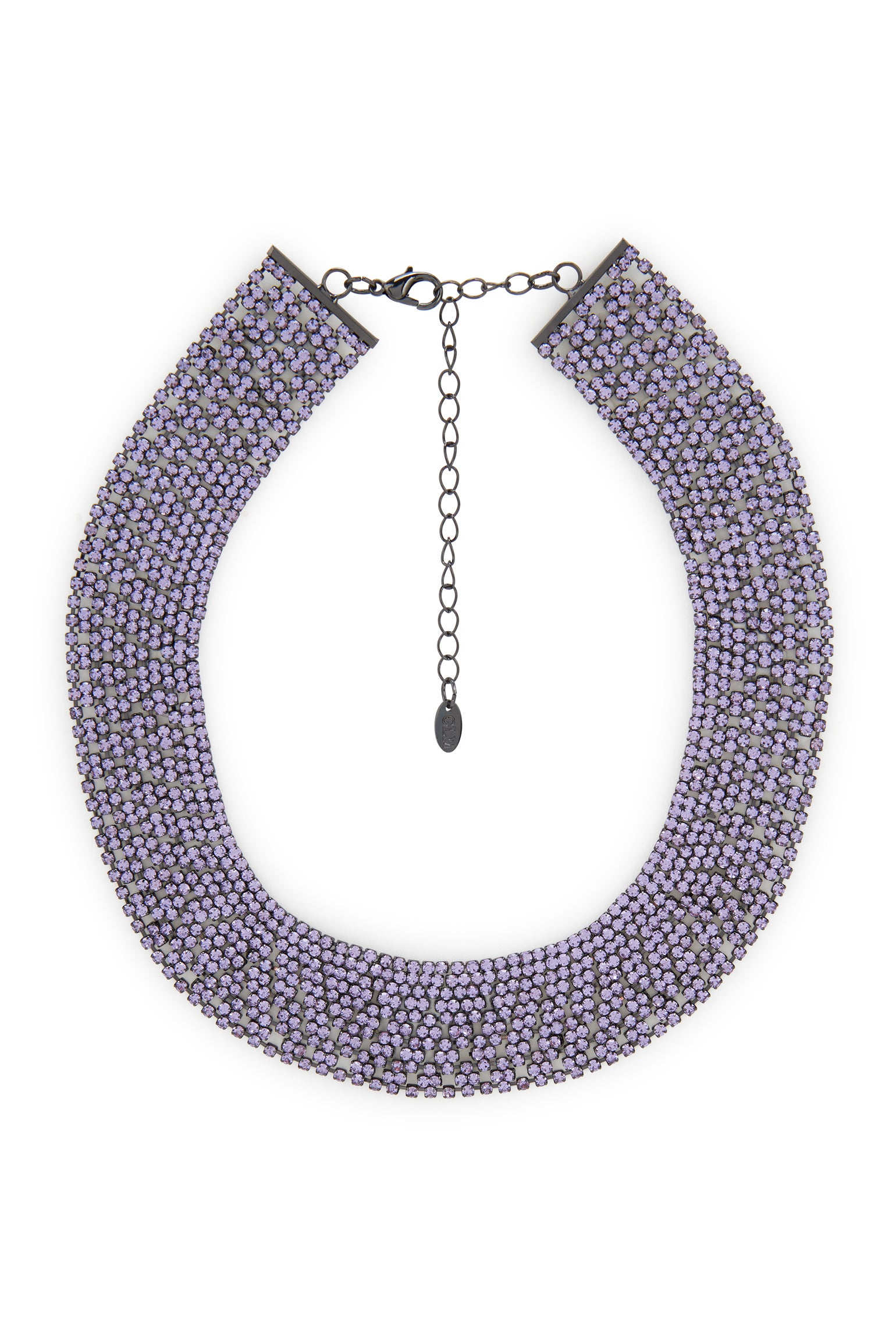 MELUSina BIJOUX Collana Girocollo con Strass Lilla