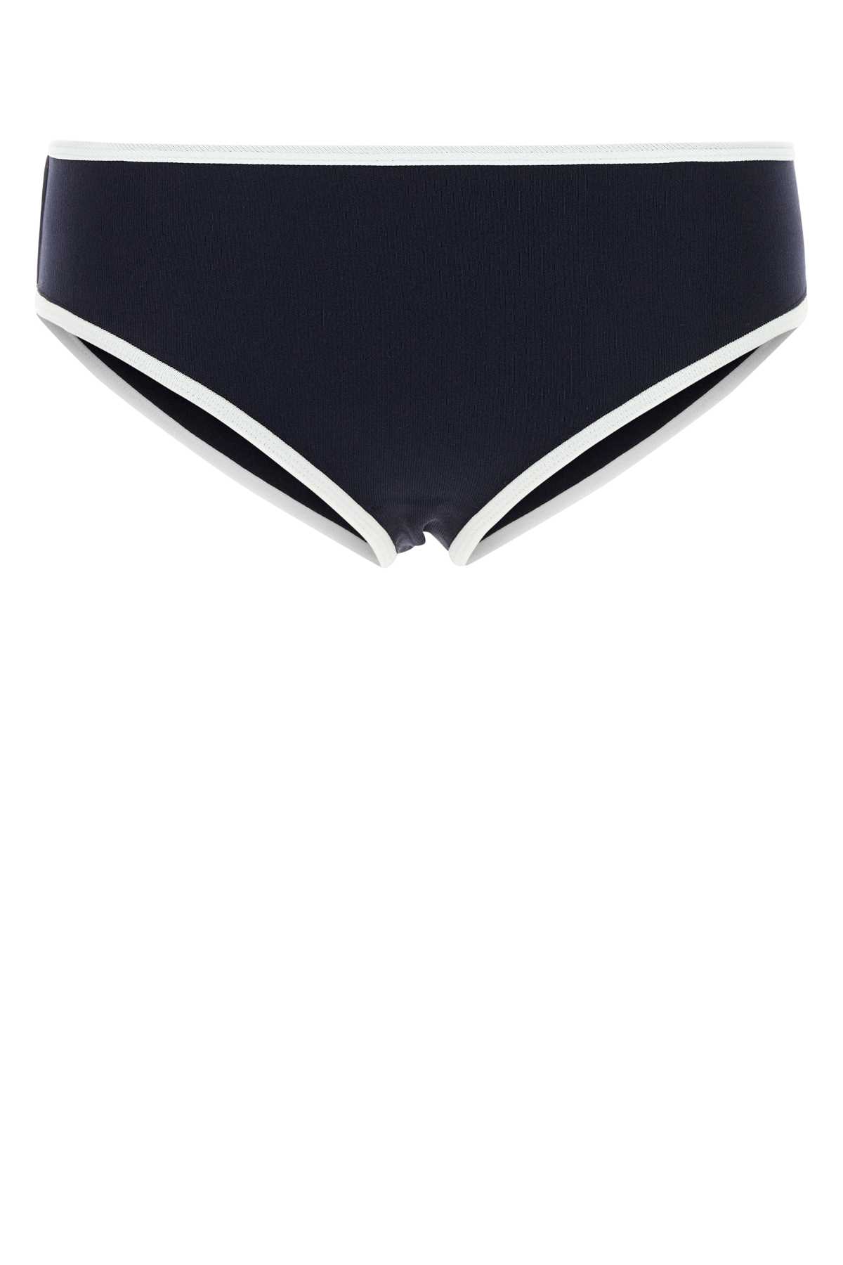 Miu Miu Midnight Blue Stretch Nylon Bikini Bottom