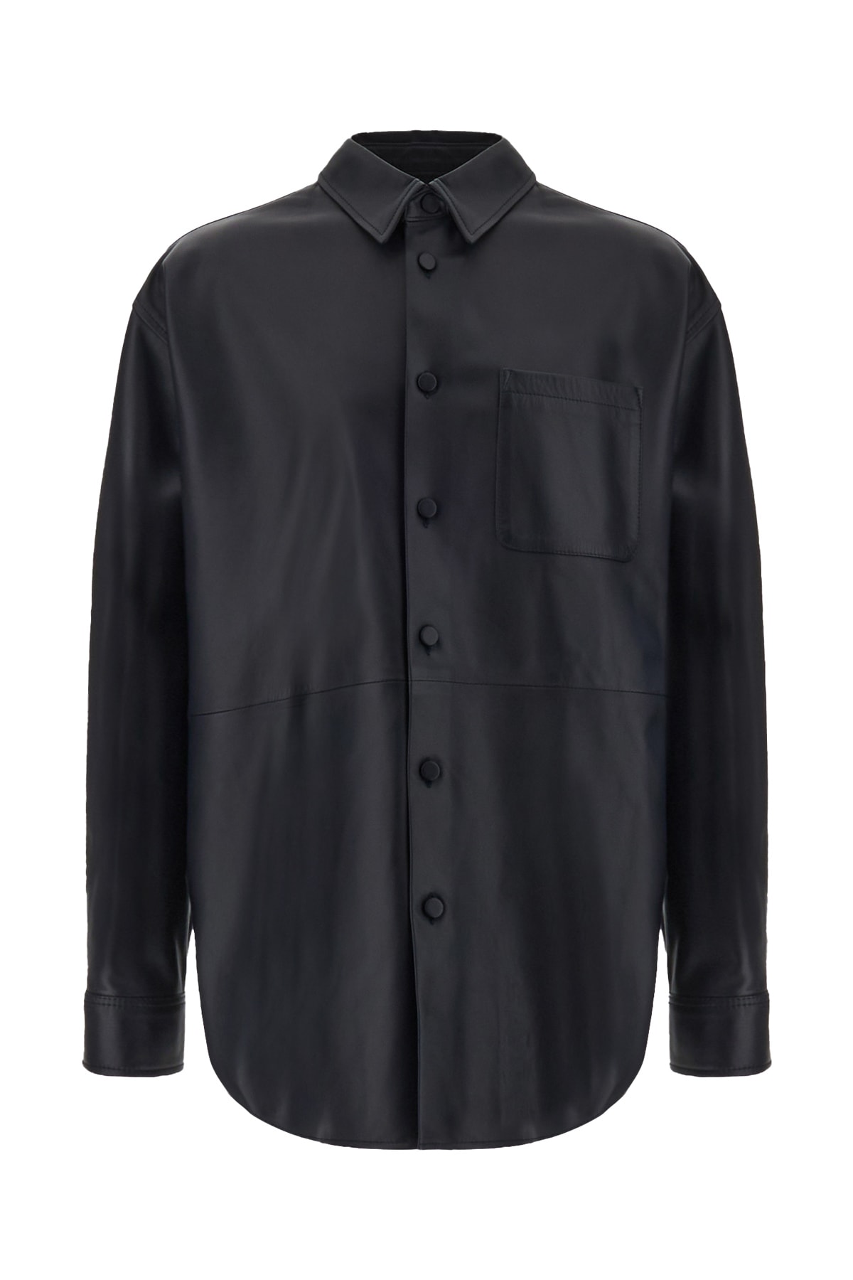 Off-White Black Leather Shirt