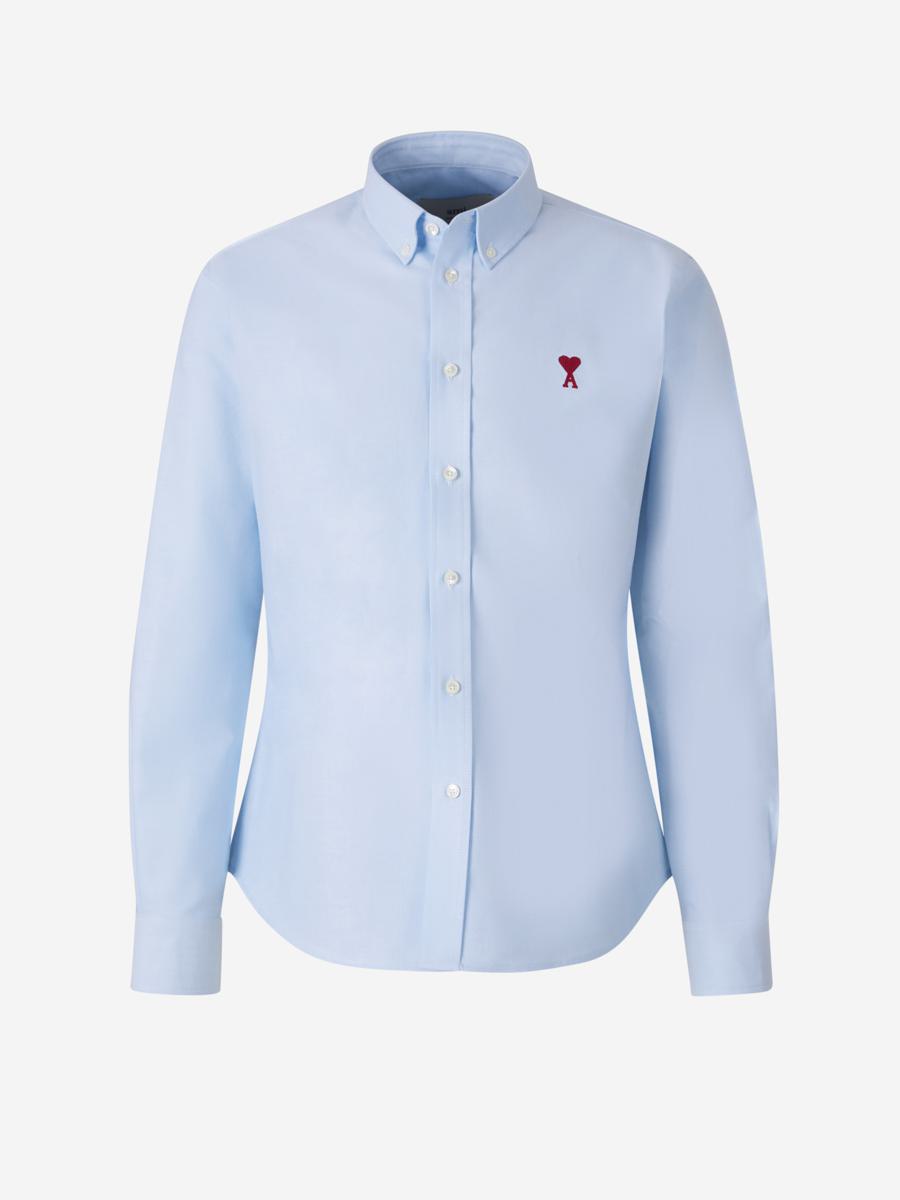 AMI Paris Button-Down Logo Shirt