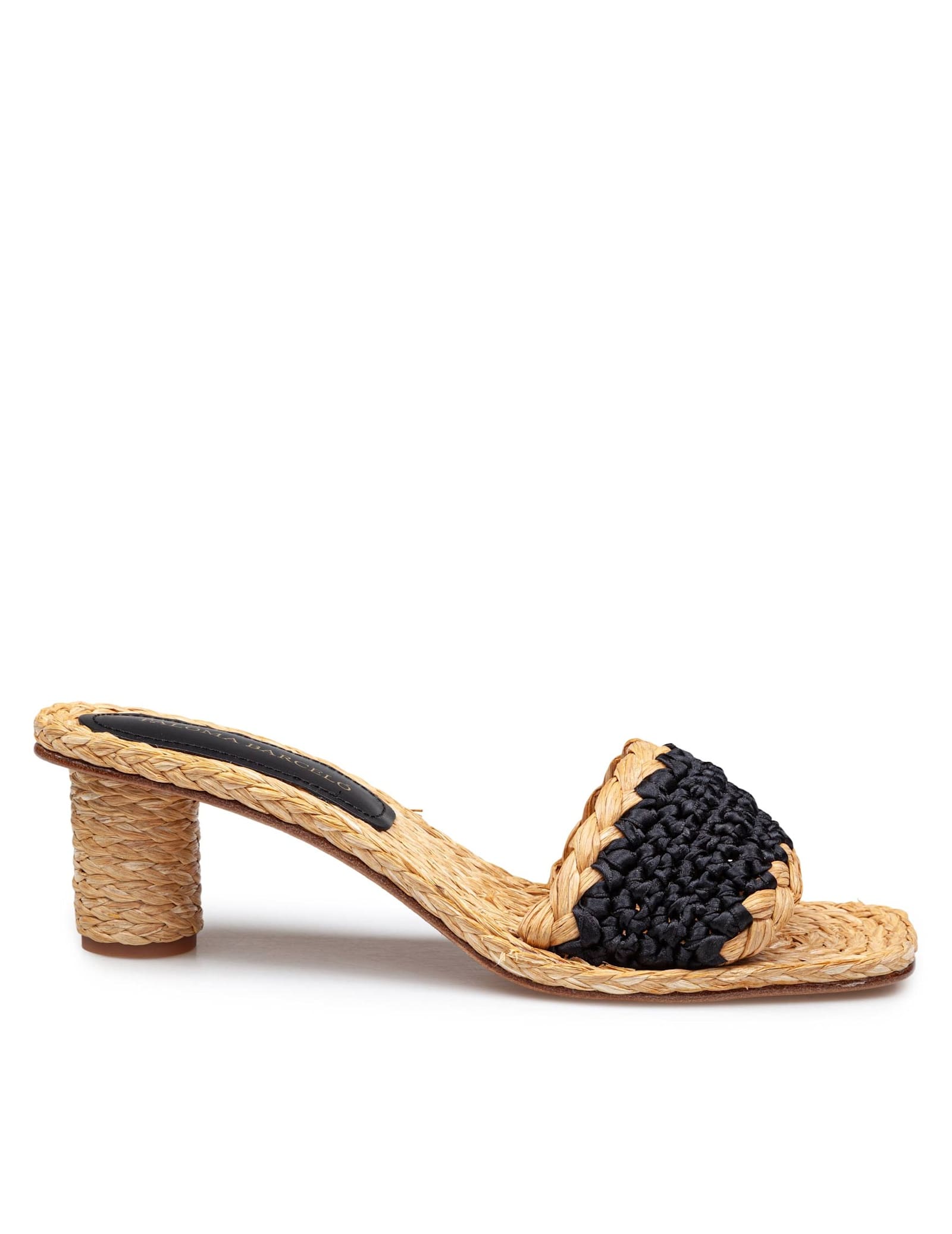 Paloma Barceló Paloma Uliana Raffia Sandal Natural And Black Color