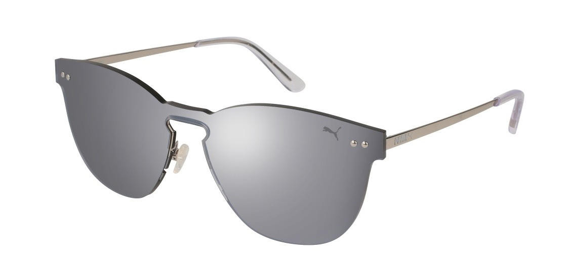 Puma Silver Lens Rimless Plastic 99mm Ladies Sunglasses PU0137S 002